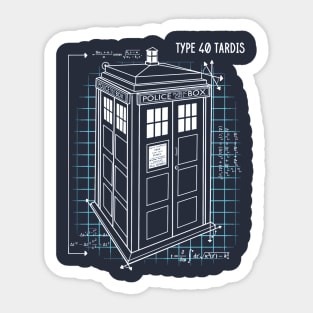 TARDIS Schematic Sticker